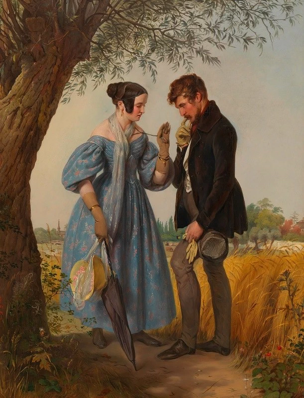 Josef Danhauser - La vedova corteggiata